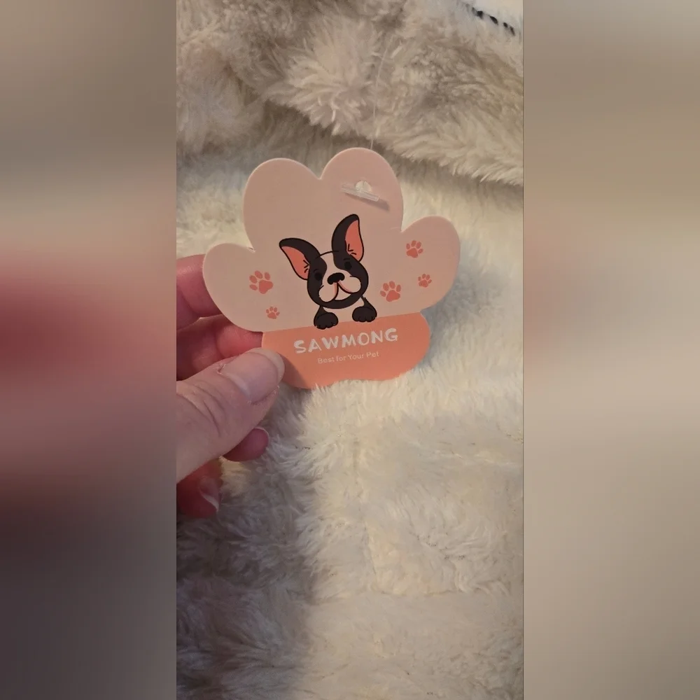 SAWMONG Navy Blue Dog Fleece Jacket with Hood #459 - Picture 4 of 13